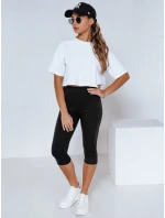 Dámské 3/4 legíny s vysokým pasem černé FashionStreet UY2738