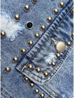 Světle modrá dámská džínová oversize bunda model 18568441 - A'DORO