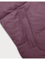 Fialovo-černá krátká dámská vesta J.STYLE s kapucí (16M9112-53) Fialovo-černá krátká dámská vesta J.STYLE s kapucí (16M9112-53)