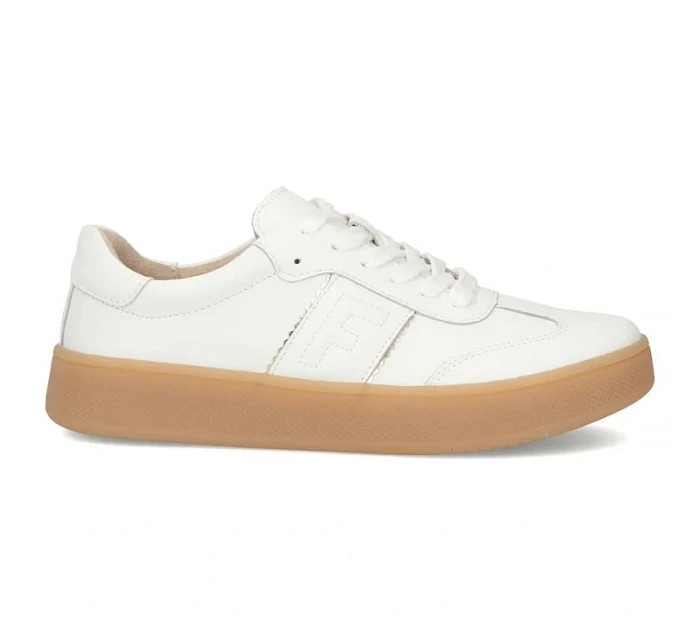 Dámské kožené boty na platformě bílé Filippo DP7543/26 Dámské kožené boty na platformě bílé Filippo DP7543/26