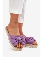 Dámské Sandály Na Platformě S Pletením A Mašlí Fialové Alpireda Dámské Sandály Na Platformě S Pletením A Mašlí Fialové Alpireda