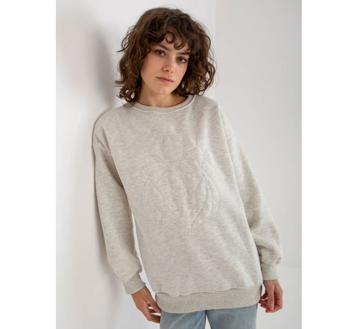 Mikina EM BL 617 model 17903537 světle šedá - FPrice Mikina EM BL 617 model 17903537 světle šedá - FPrice