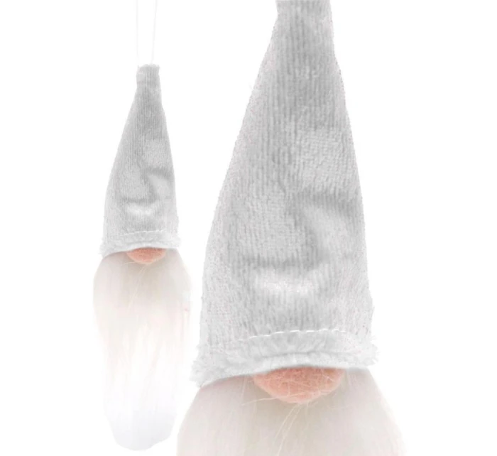 DEKORATIVNÍ PŘÍVĚSEK SANTA CLAUS 11CM BÍLÝ DEKORATIVNÍ PŘÍVĚSEK SANTA CLAUS 11CM BÍLÝ