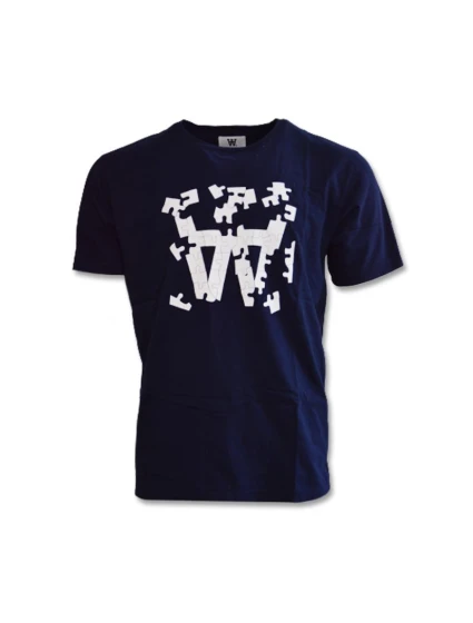 Dřevěné eso Puzzle tričko námořnická modrá - 10295703-2222-7000