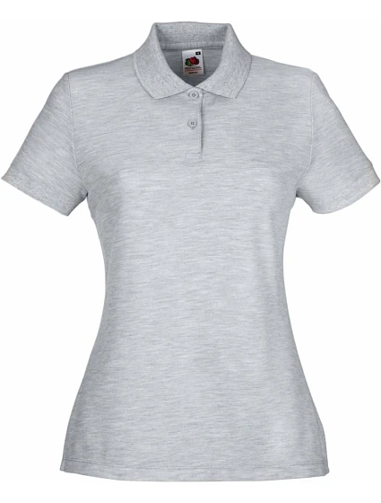Fruit of the Loom Lady-Fit 65/35 Polo Dámské piqué polo 16.3212 heather grey Fruit of the Loom Lady-Fit 65/35 Polo Dámské piqué polo 16.3212 heather grey