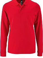 SOL'S Perfect LSL Men Pánské piqué polo s dlouhým rukávem 25.2087 red