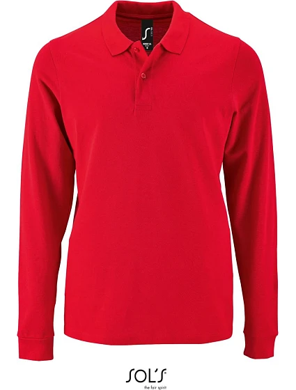 SOL'S Perfect LSL Men Pánské piqué polo s dlouhým rukávem 25.2087 red SOL'S Perfect LSL Men Pánské piqué polo s dlouhým rukávem 25.2087 red