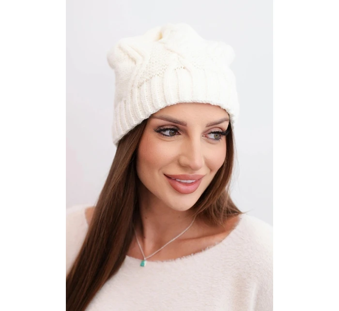 Čepice s polarovým fleecem Sylwia K244 ecru Čepice s polarovým fleecem Sylwia K244 ecru