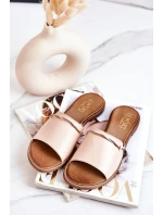 Kožené Nazouváky Lewski Shoes model 21558572 Béžové - Boto