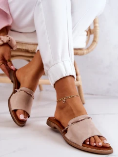 Semišové pantofle Lewski Boty model 21575682 Béžová - Boto