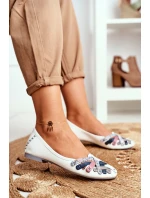 Dámské Kožené Baleríny Bílé model 21511165 - Maciejka