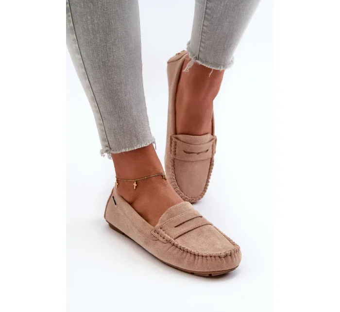 Dámské eko semišové mokasíny, světle béžová Rerteria Dámské eko semišové mokasíny, světle béžová Rerteria