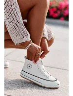 Zateplené Dámské Tenisky Na Platformě Eko Kůže Big Star Bílé