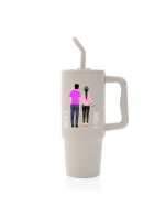 Personalizovaná termoska s barevným víčkem s párem 