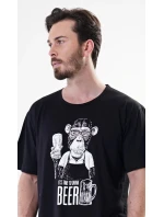 Pánská noční košile s krátkým rukávem Opice - Vienetta