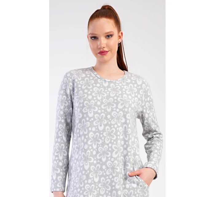 Dámské domácí šaty s dlouhým rukávem Flowers Dámské domácí šaty s dlouhým rukávem Flowers