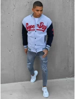 Pánská šedá mikina na zip FashionStreet BX5446