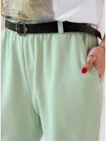 Dámské kalhoty chinos s páskem TAILANDI mint FashionStreet UY2552