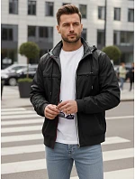 Pánská přechodná bunda oboustranná černá FashionStreet TX5135