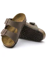 Dětské žabky Birkenstock Arizona Kids Birko-Flor Nubuck Mocha narrow (0552893) Dětské žabky Birkenstock Arizona Kids Birko-Flor Nubuck Mocha narrow (0552893)
