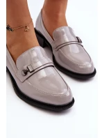 Dámské lakované mokasíny šedé Nerilaja Dámské lakované mokasíny šedé Nerilaja