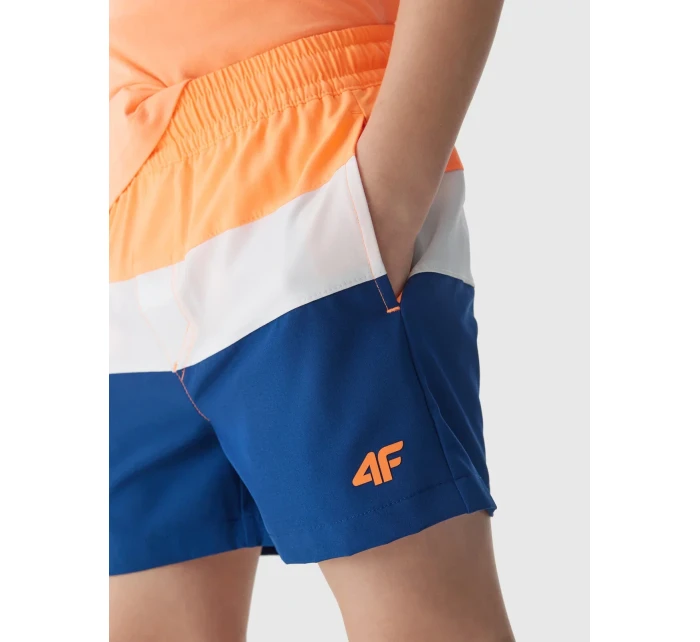 Chlapecké plážové šortky typu boardshorts 4F - oranžové Chlapecké plážové šortky typu boardshorts 4F - oranžové