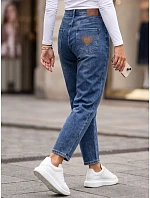 Dámské džíny Mom Fit s vysokým pasem, modré, FashionStreet UY3104 Dámské džíny Mom Fit s vysokým pasem, modré, FashionStreet UY3104