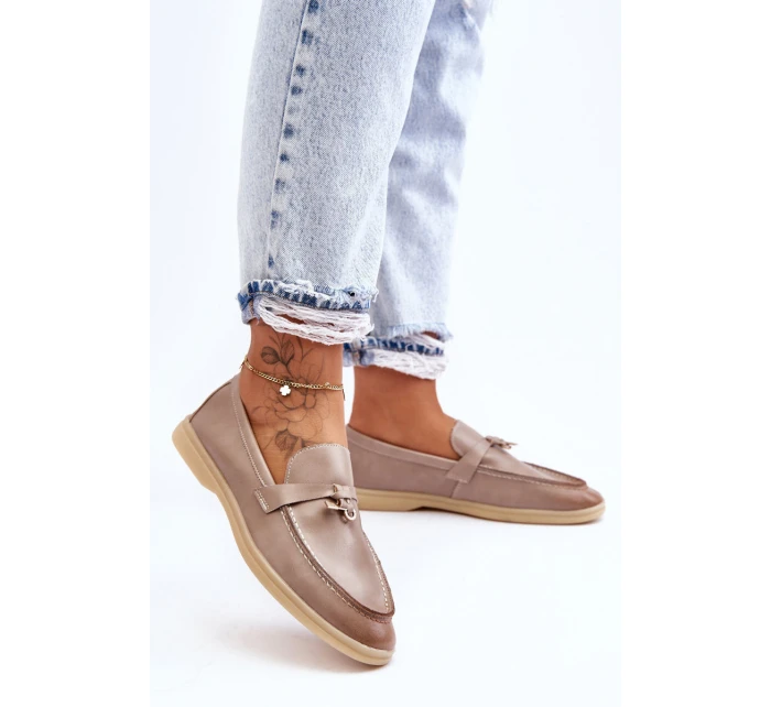 Dámské klasické mokasíny šedé model 21626981 - Boto