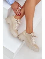 Tenisky Sportovní Boty Na Platformě model 21683573 Zlaté - CheBello