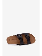 Dámské pantofle s přezkami model 22094910 Černé - Inblu Dámské pantofle s přezkami model 22094910 Černé - Inblu