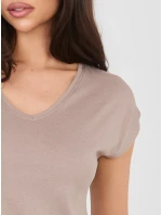 T shirt D12041AH02570C ciemny bezowy