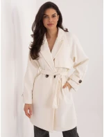 Płaszcz IT PL model 21807977 ecru - FPrice Płaszcz IT PL model 21807977 ecru - FPrice