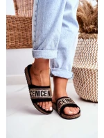 Nazouváky Na Korkové Podrážce Se Zirkony Černé-Zlaté Be Nice Nazouváky Na Korkové Podrážce Se Zirkony Černé-Zlaté Be Nice