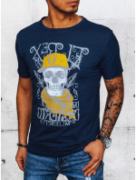 Pánské tričko s tmavě modrým potiskem Dstreet RX5093
