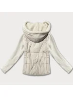 Dámská bunda v barvě ecru s rukávy Miss model 21061440 - Miss TiTi