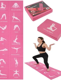 Skládací podložka na jógu 1700x600x5MM RED ENERO FIT