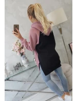 model 21752970 tmavě růžové šaty s kapucí - K-Fashion