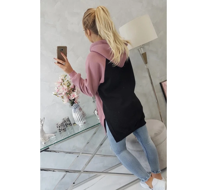 model 21752970 tmavě růžové šaty s kapucí - K-Fashion