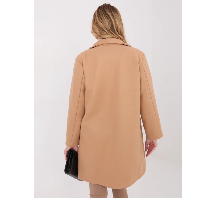 Płaszcz IT PL model 21782311 camelowy - FPrice Płaszcz IT PL model 21782311 camelowy - FPrice