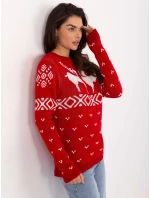 Sweter MI SW model 21791077 czerwony - FPrice Sweter MI SW model 21791077 czerwony - FPrice