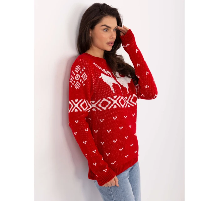 Sweter MI SW model 21791077 czerwony - FPrice Sweter MI SW model 21791077 czerwony - FPrice