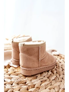 Dětské Teplé Sněhule Semišové béžové Gooby