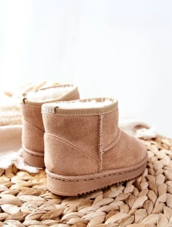 Dětské Teplé Sněhule Semišové béžové Gooby