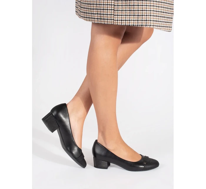 Designové  dámské  lodičky na širokém podpatku