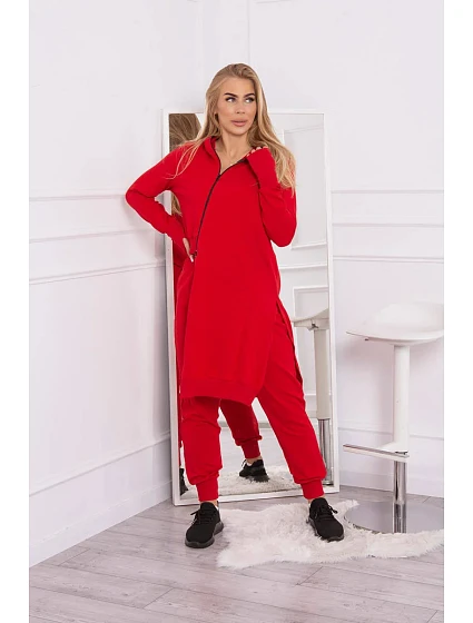 Sada model 18749184 s delšími stranami červená - K-Fashion