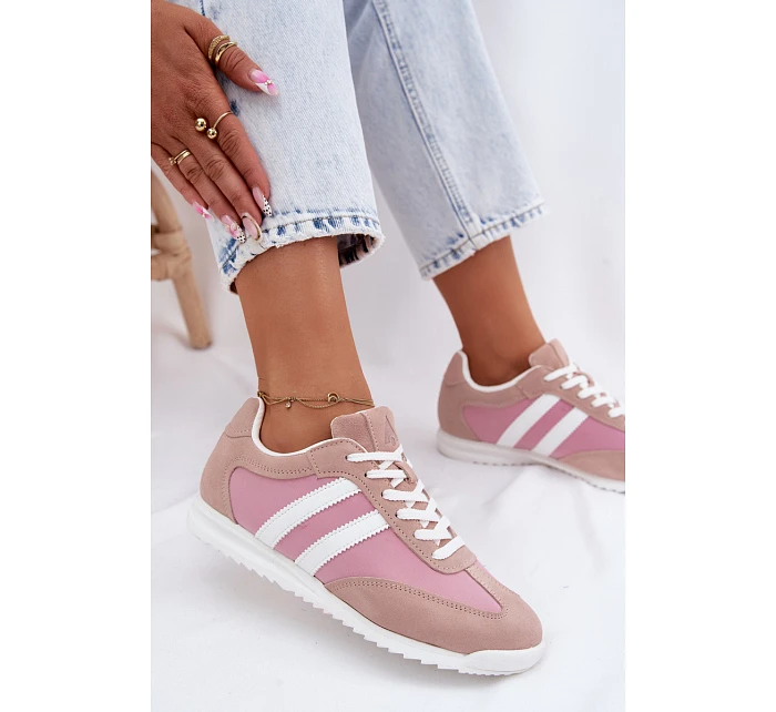 Semišové Dámské Sportovní Boty  Růžové model 22107485 - McArthur