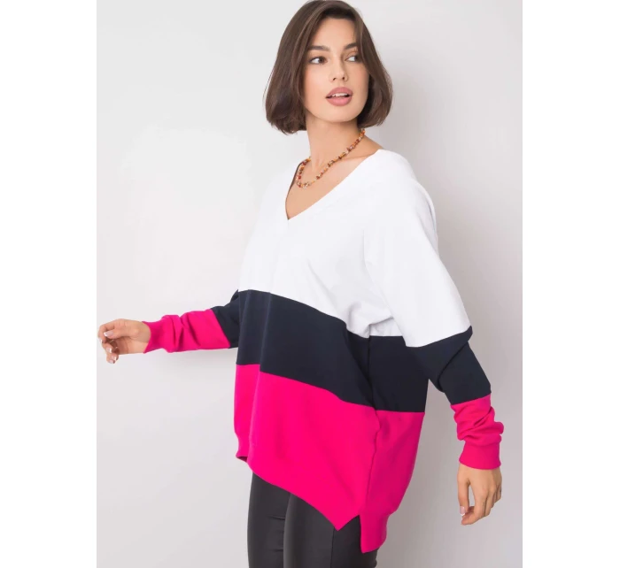 Mikina RV BL 5972.07 bílá a růžová