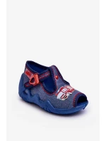 Dětské sandály, pantofle Befado, Hasičské auto Modré Dětské sandály, pantofle Befado, Hasičské auto Modré