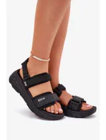 Dámské sportovní sandály na platformě Big Star – černé Dámské sportovní sandály na platformě Big Star – černé