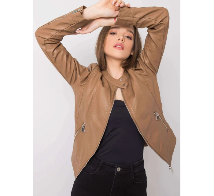 Dámská krátká bunda NM DE KR HX 2838.95P Hnědá velbloud - FPrice